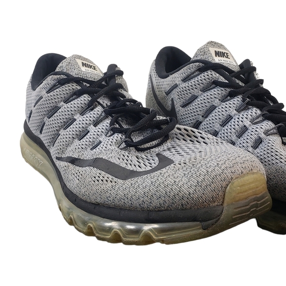 Nike Mens Size 14 Air Max 2016 Black and White Running Sneakers - Picture 2 of 9
